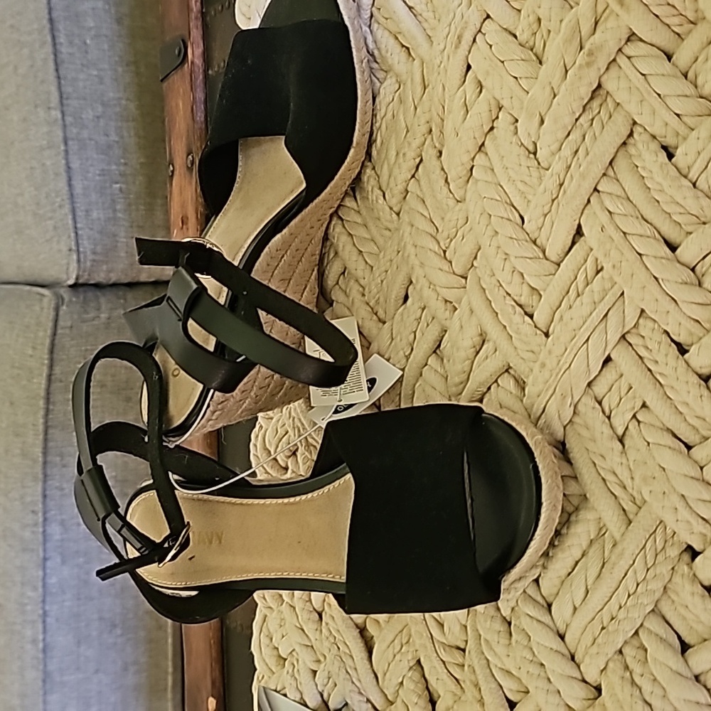 Knotted Canvas Espadrille Wedge Sandals